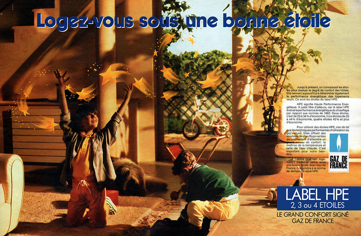 Publicité Gaz 1987