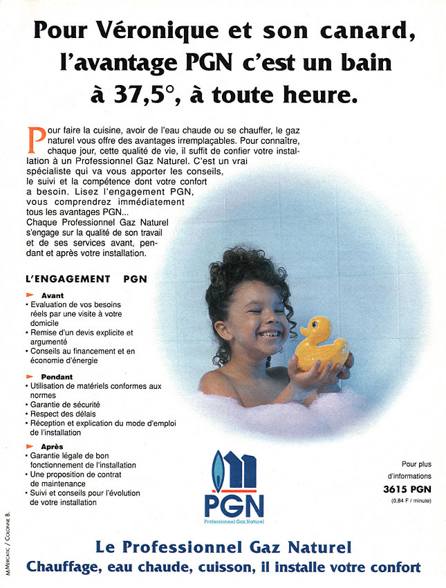 Publicité Gaz 1994