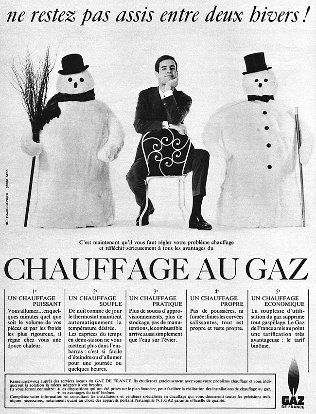 Publicité Gaz 1965