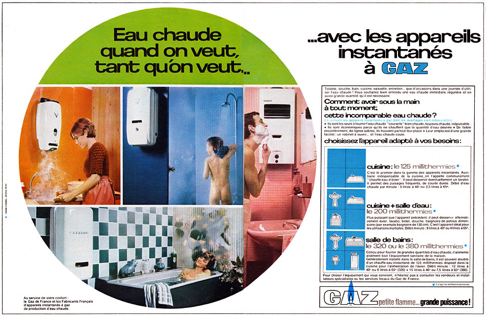 Publicité Gaz 1966