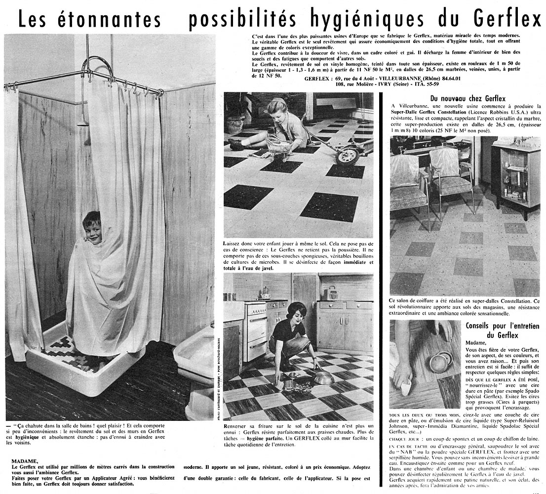 Publicité Gerflex 1960