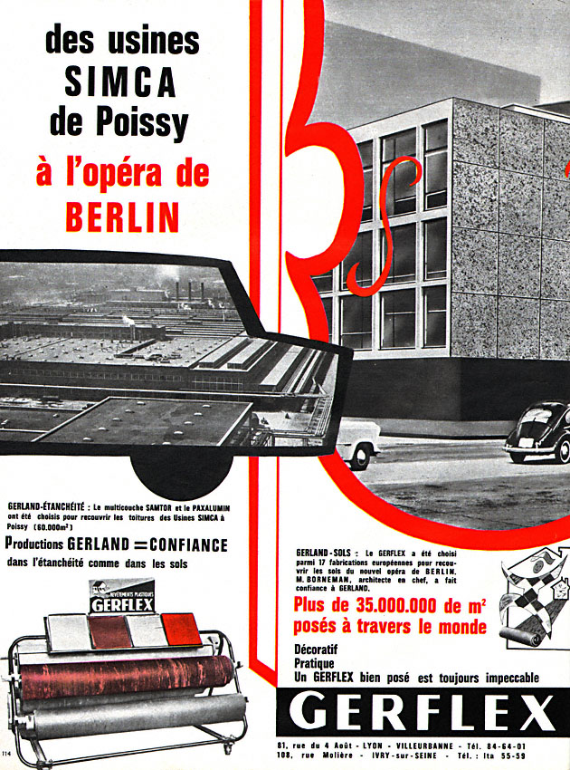 Publicité Gerflex 1962