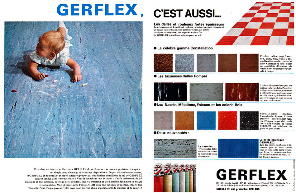 Publicité Gerflex 1965