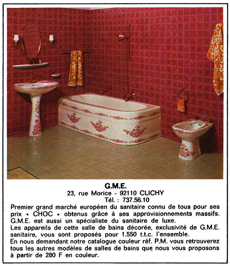 Publicité G.M.E. 1973