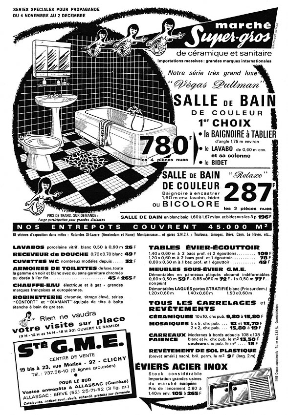 Publicité G.M.E. 1967