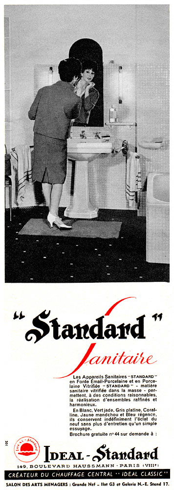 Publicité Idal Standard 1959