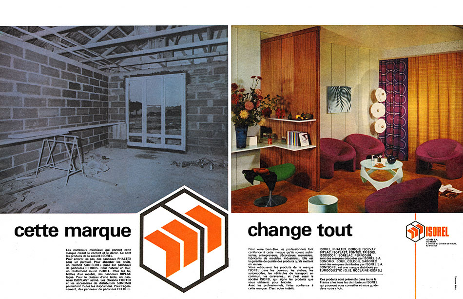 Publicité Isorel 1970