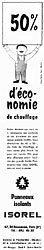 Publicit Isorel 1956