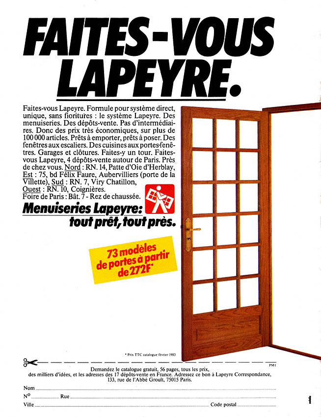 Publicité Lapeyre 1983