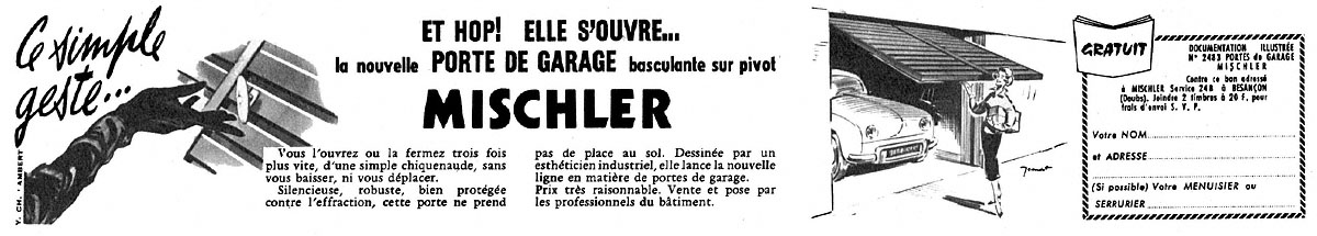 Publicité Mischler 1958