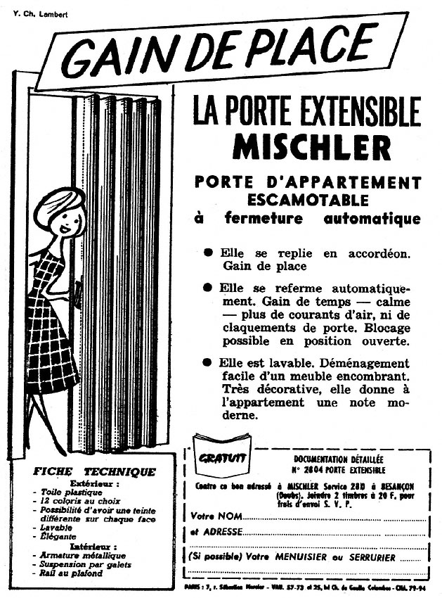 Publicité Mischler 1958