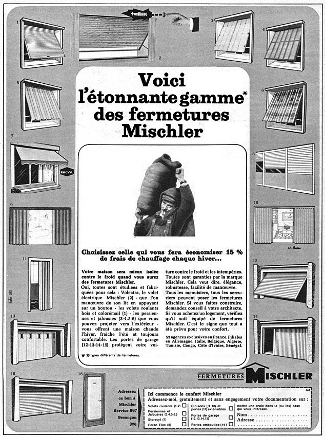 Publicité Mischler 1967