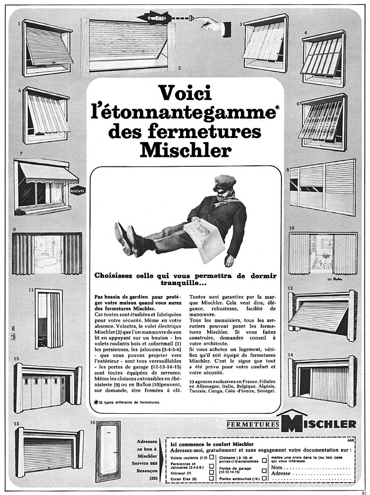 Publicit� Mischler 1967