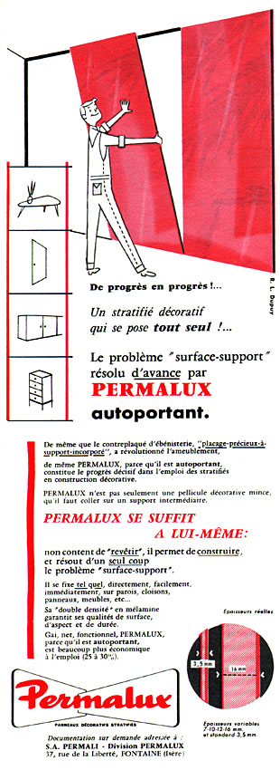 Publicité Permalux 1959