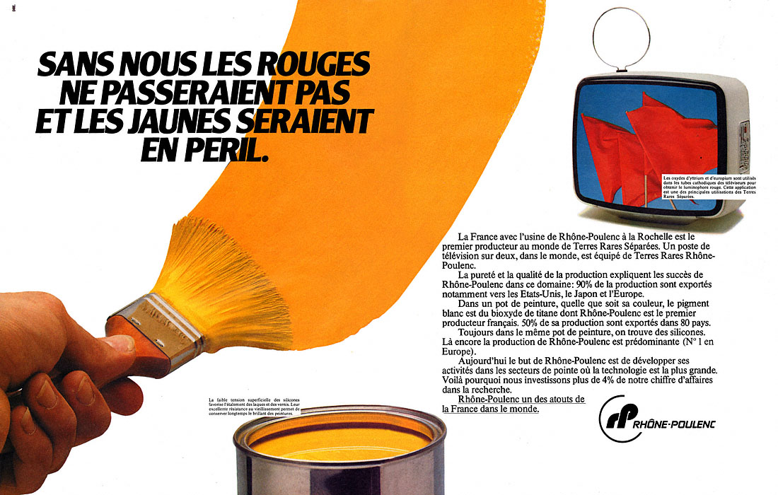 Publicité Rhne-Poulenc 1980