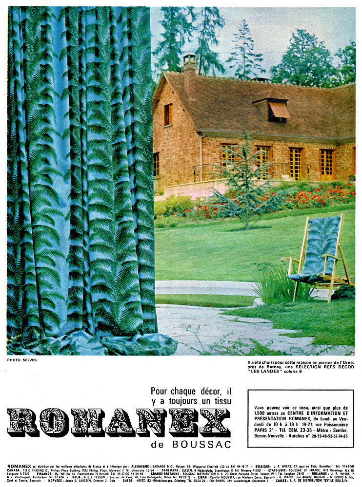 Publicité Romanex 1963