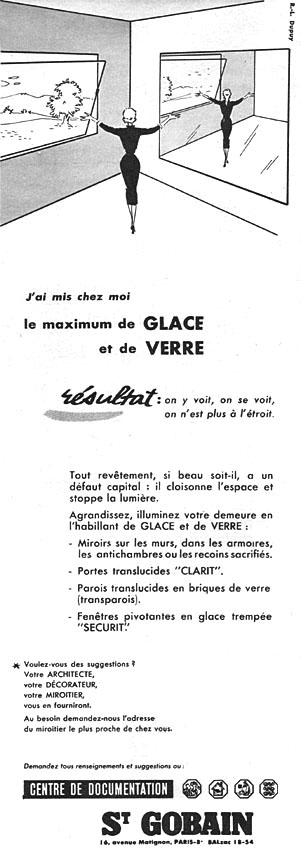 Publicité Saint Gobain 1955