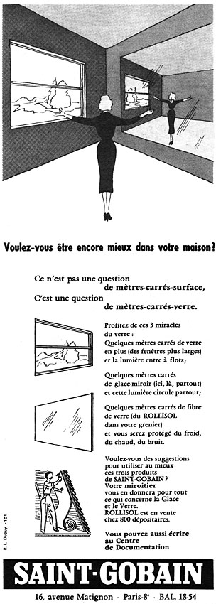 Publicité Saint Gobain 1956