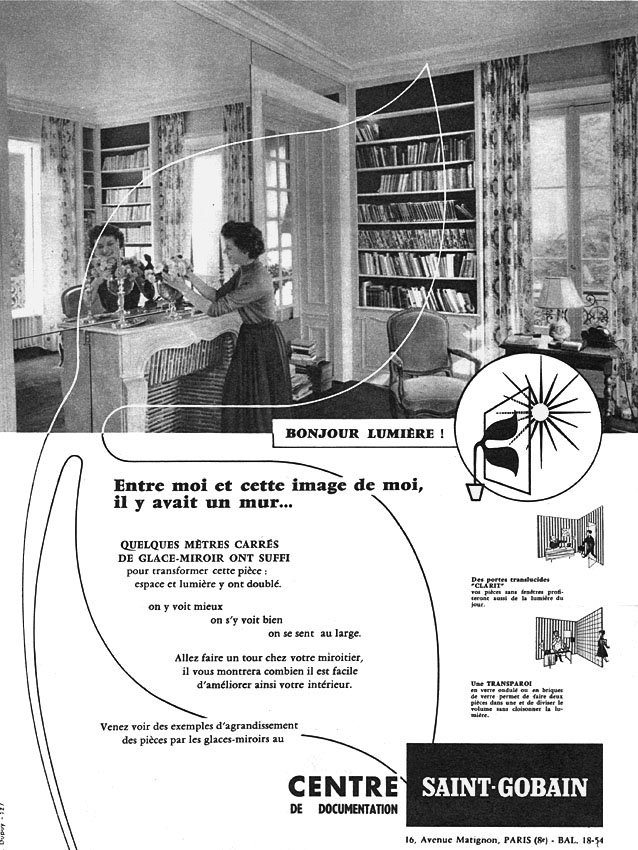 Publicité Saint Gobain 1958