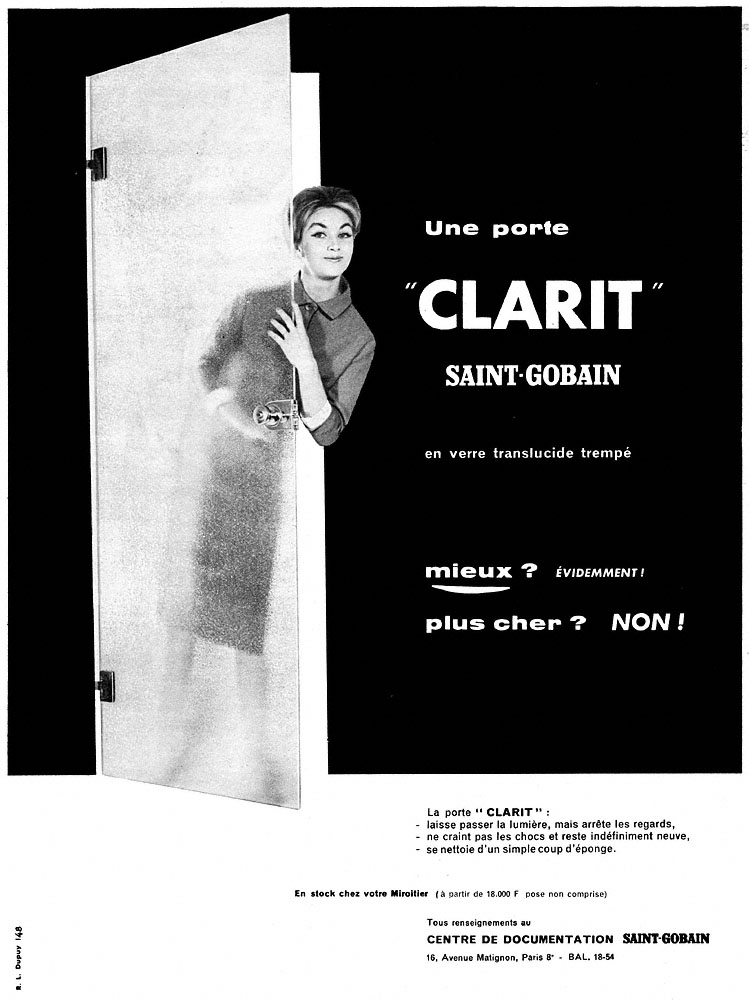 Publicité Saint Gobain 1959