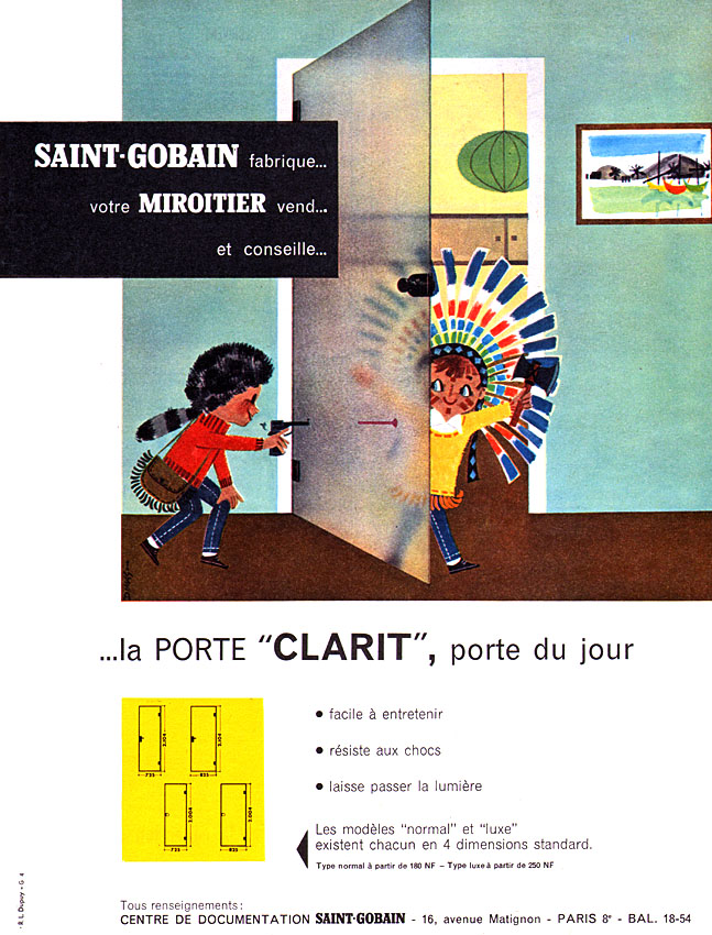 Publicité Saint Gobain 1960