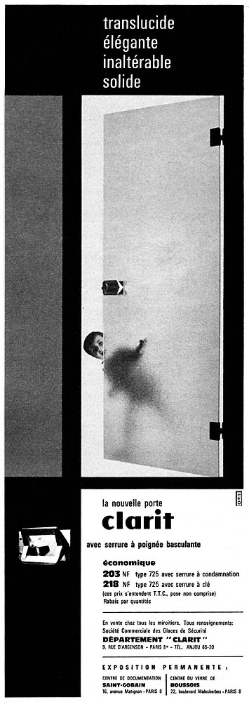 Publicité Saint Gobain 1962