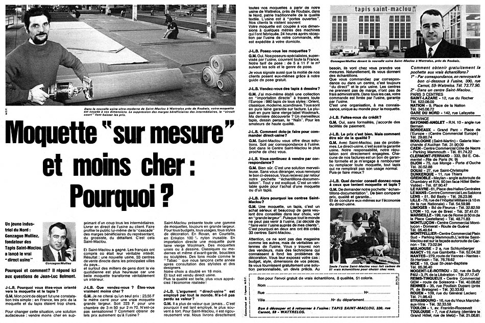 Publicité Saint-maclou 1971