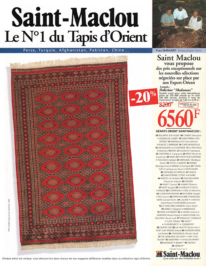 Publicité Saint-maclou 1996