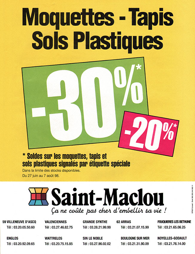 Publicité Saint-maclou 1998