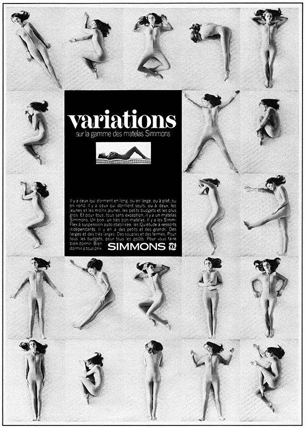 Publicité Simmons 1970