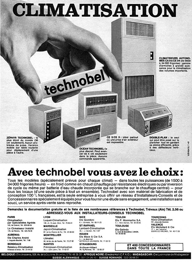 Publicité Technobel 1966