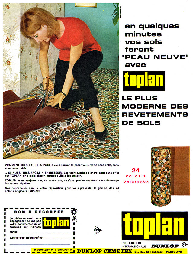 Publicité Toplan 1965