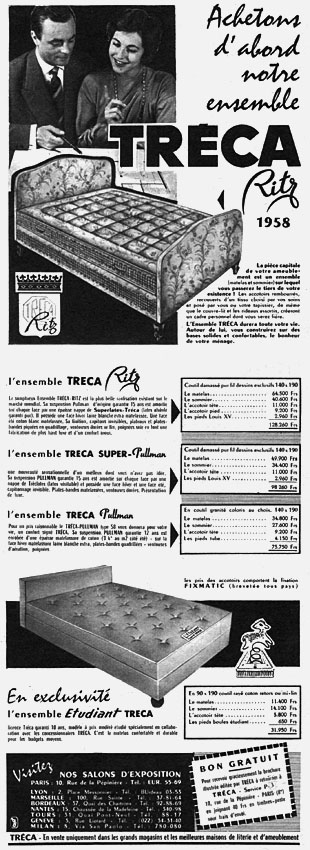 Publicité Treca 1958