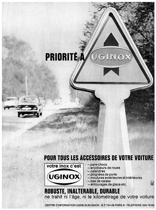Publicité Uginox 1968