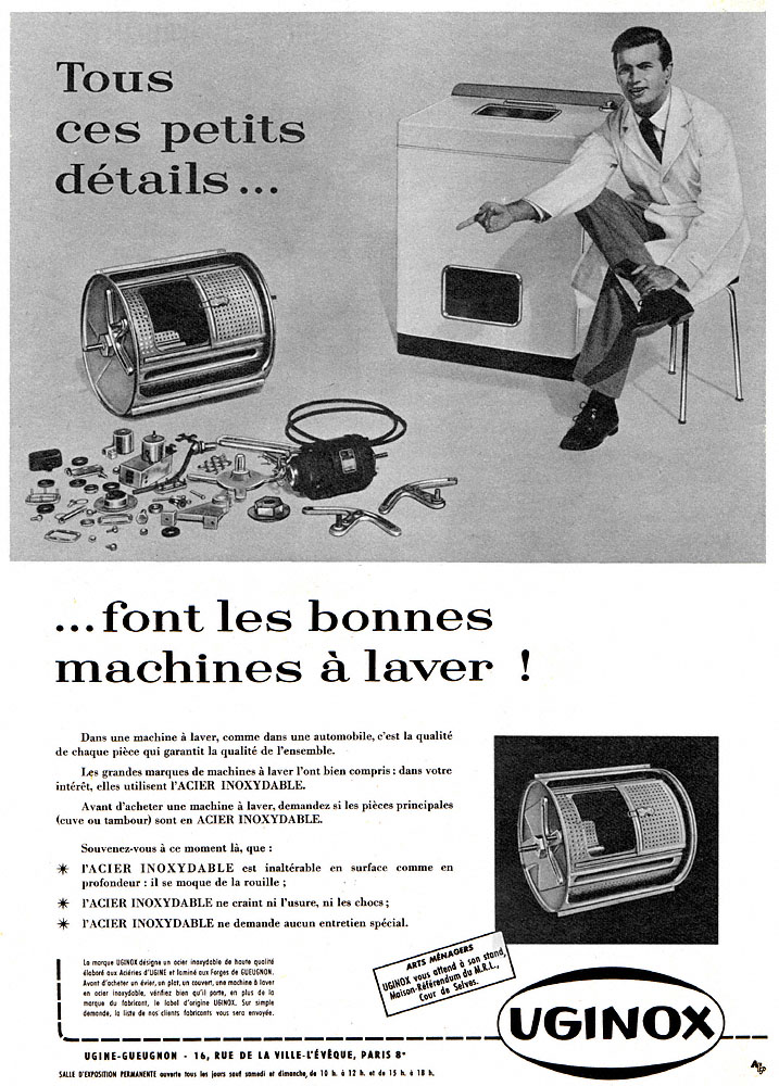 Publicité Uginox 1959