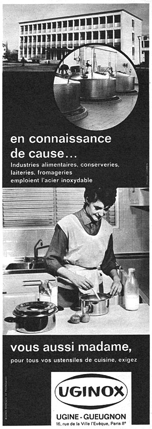 Publicité Uginox 1961