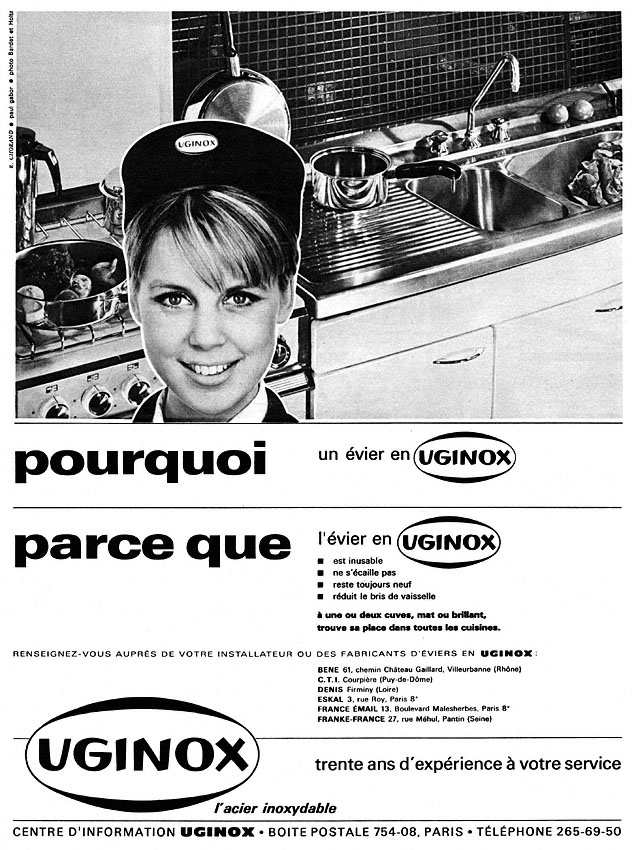 Publicité Uginox 1965