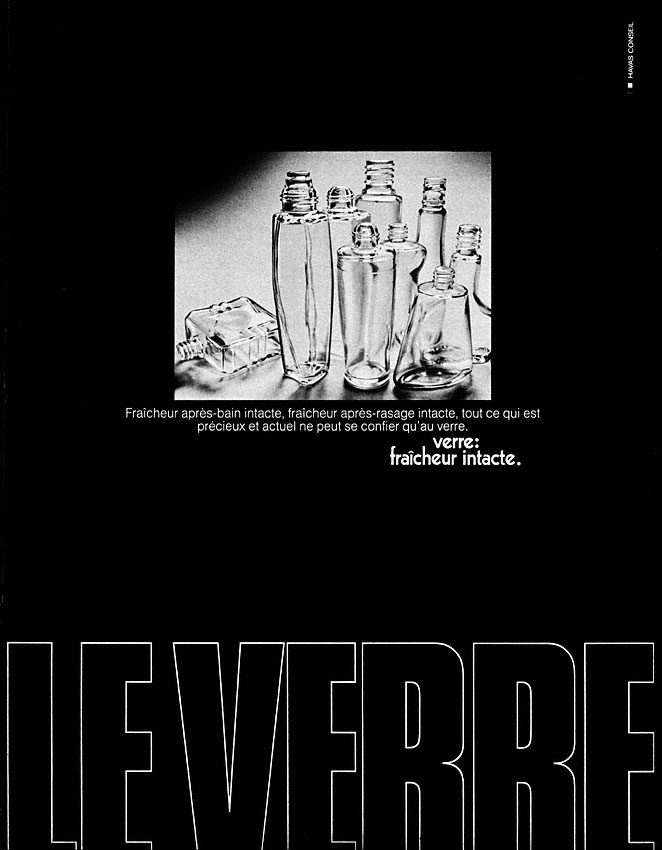Publicité Verre 1969