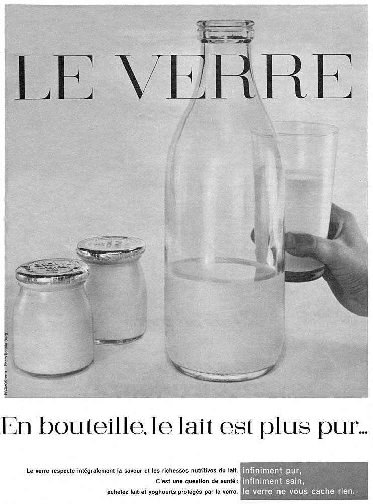 Publicité Verre 1960