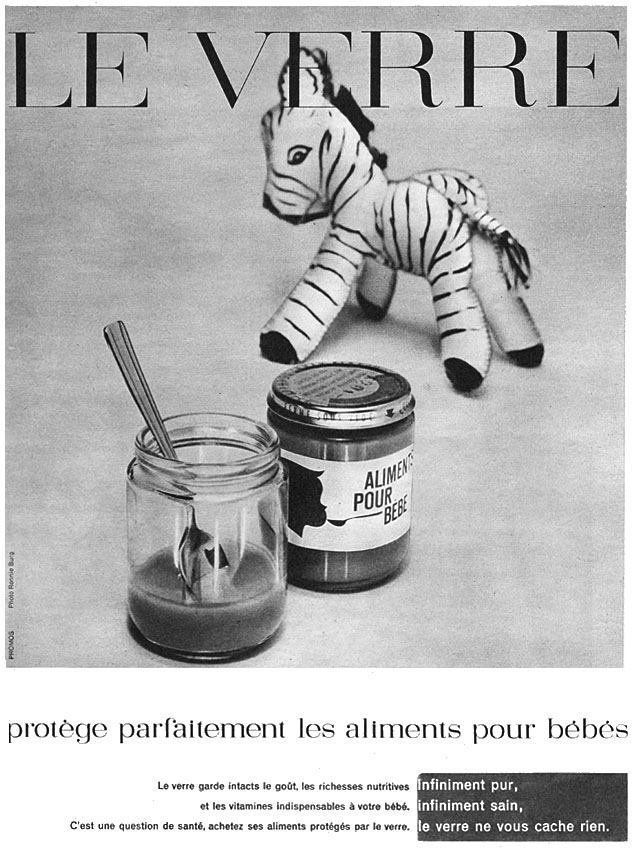 Publicité Verre 1960