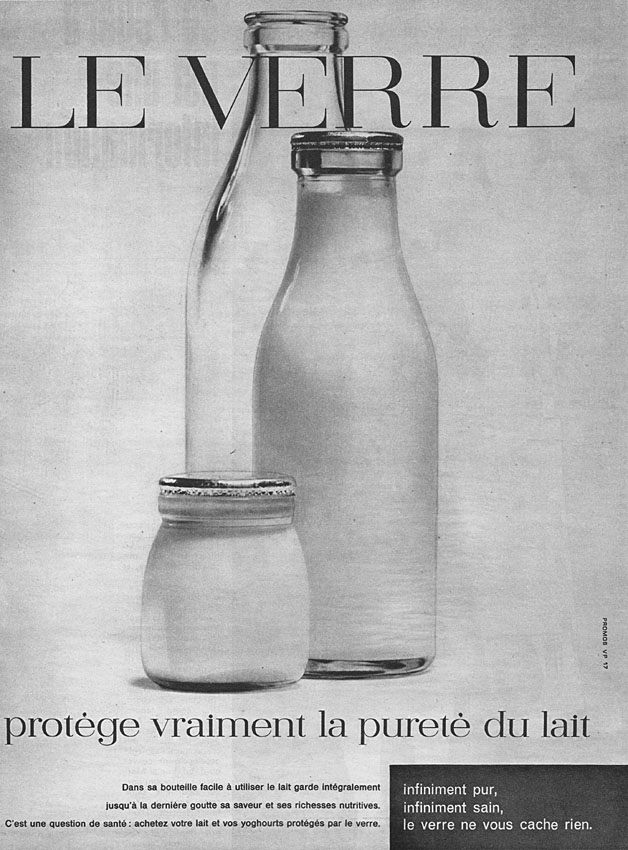 Publicité Verre 1960