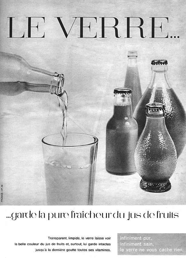 Publicité Verre 1961