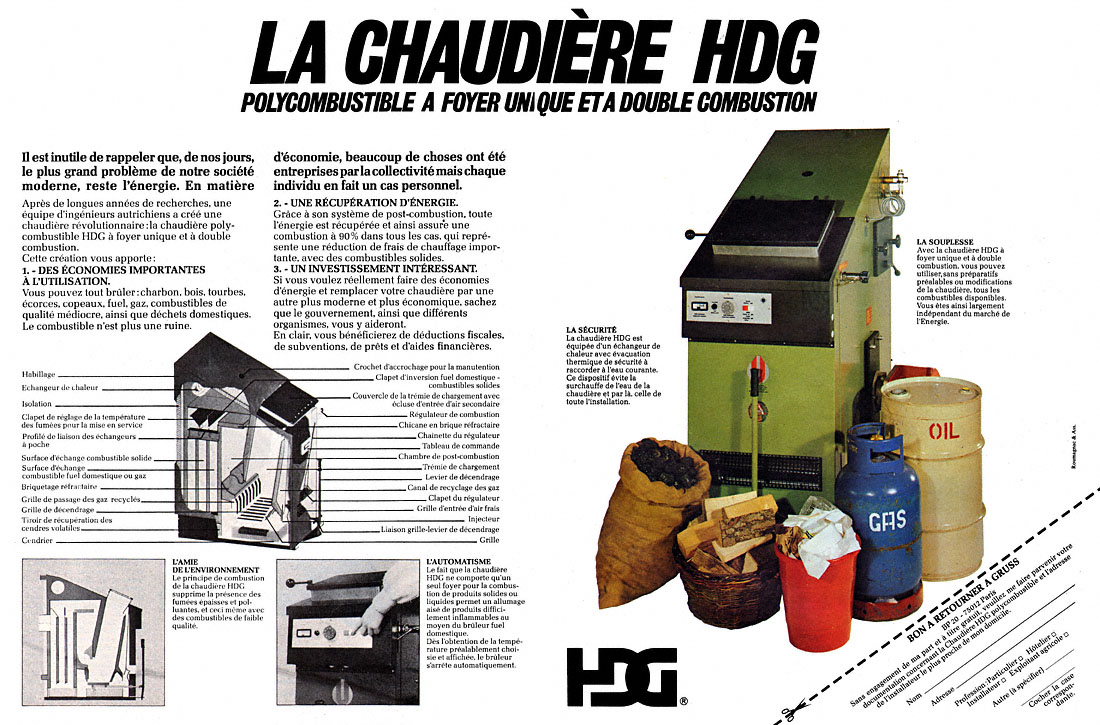 Publicité Divers Chauffage 1980