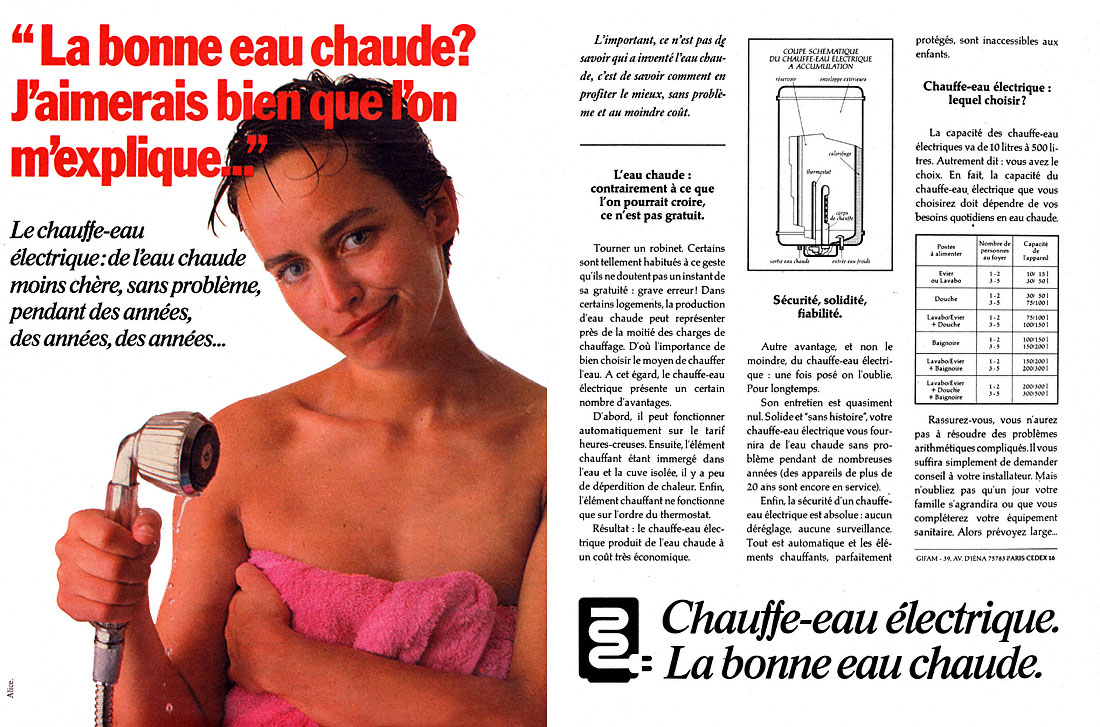 Publicité Divers Chauffage 1982