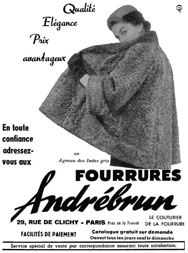 Publicité AndrBrun 1954