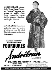 Publicit AndrBrun 1956