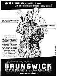Publicité Brunswick 1954
