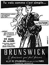 Publicité Brunswick 1955