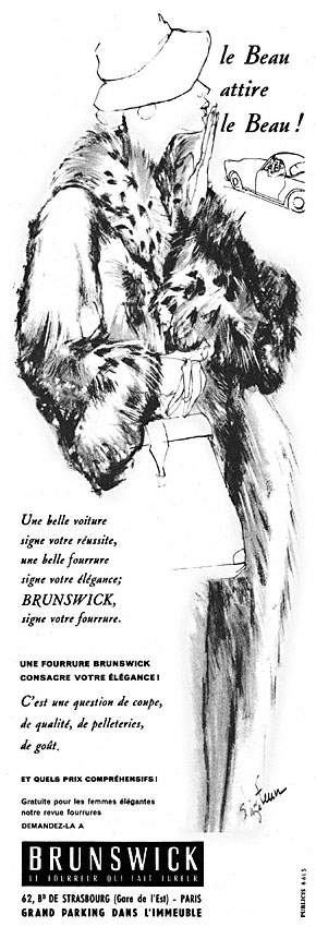 Publicité Brunswick 1957