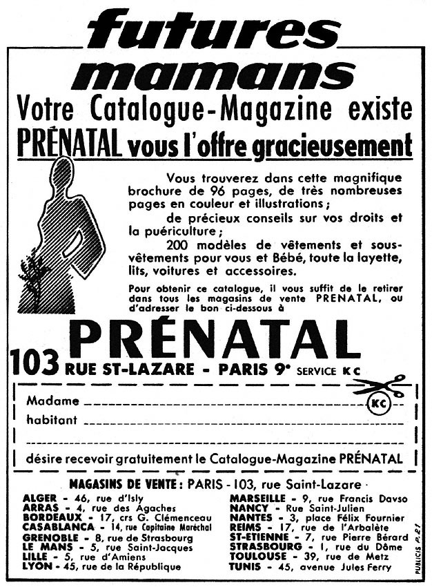 Publicité Prenatal 1952
